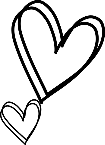 minimalist transparent hand-drawn double hearts in line art style - Download Free Stock Videos Pikwizard.com
