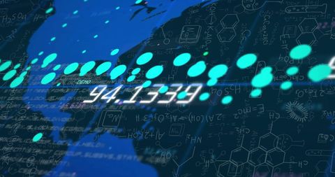 Global Scientific Data Processing on Digital World Map - Download Free Stock Images Pikwizard.com