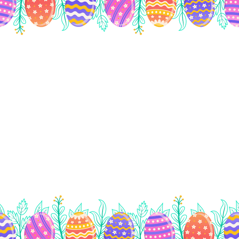 easter egg frame with leaves in flat design on transparent backdrop - Download Free Stock Videos Pikwizard.com