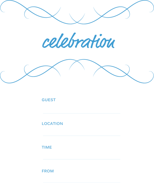 Transparent Celebration Invitation Template with Elegant Design - Download Free Stock Videos Pikwizard.com