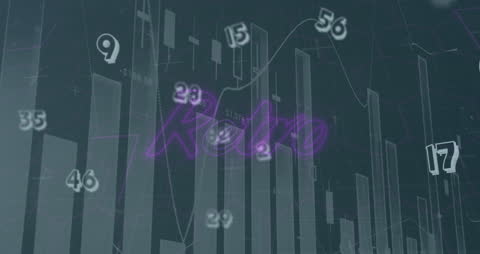 Vintage Digital Animation with Data Visualization Elements