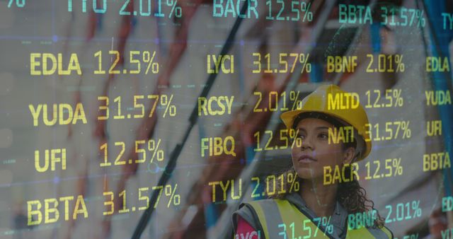 Female Construction Worker Analyzing Stock Market Data - Download Free Stock Images Pikwizard.com