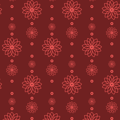 Transparent Floral Pattern with Red Geometric Design - Download Free Stock Videos Pikwizard.com