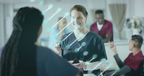 Healthcare Team Collaborating with Digital Technology Integration