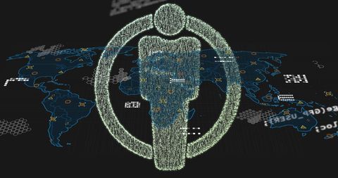 Futuristic Global Networking Concept with Digital Human Icon - Download Free Stock Images Pikwizard.com