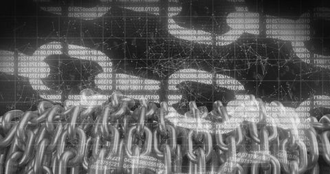 Digital Blockchain and Binary Code Security Concept - Download Free Stock Images Pikwizard.com
