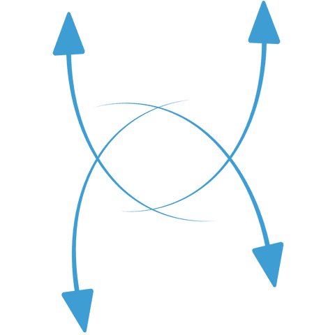 dynamic blue arrows crossing on transparent background - Download Free Stock Videos Pikwizard.com