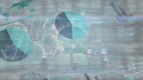 Global Financial Data Visualization with Abstract Digital Elements