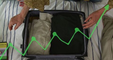 Business growth concept with packing for travel