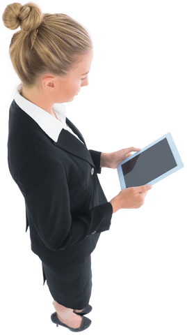 transparent view of businesswoman with digital tablet - Download Free Stock Videos Pikwizard.com