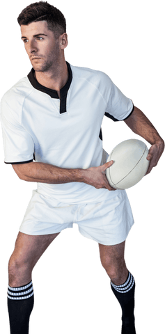 transparent background rugby player holding ball ready - Download Free Stock Videos Pikwizard.com