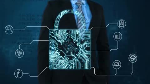 Technology Visionary With Glowing Network Security Padlock