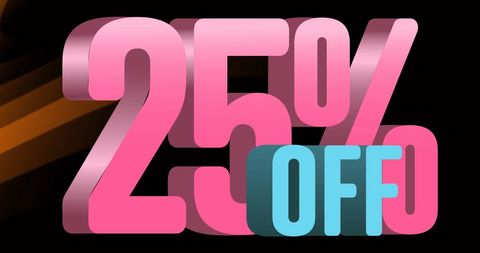 Vivid 25% Off Discount Abstract Advertisement Banner