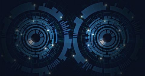 Futuristic Blue Geometric Circles on Black Background - Download Free Stock Images Pikwizard.com