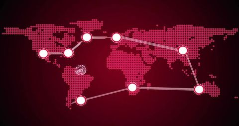 Digital World Map with Media Icons and Connections - Download Free Stock Images Pikwizard.com