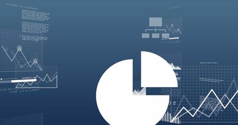 Digital Data Processing and Statistics with Graphs and Charts - Download Free Stock Images Pikwizard.com