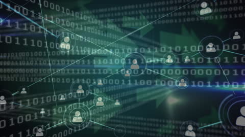 Futuristic Digital Data Flow Concept Animation