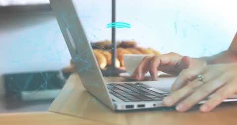 Digital Security Concept with Fingerprint to Shield Transformation