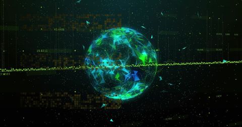 Digital Data Sphere with Global Network Connections - Download Free Stock Images Pikwizard.com
