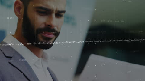 Business Professional Analyzing Digital Data and Statistics