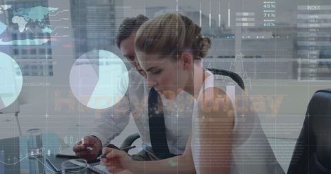 Business Professionals Analyzing Innovation and Digital Data