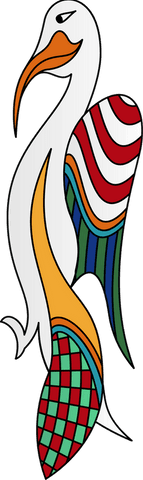 colorful heron illustration with transparent background - Download Free Stock Videos Pikwizard.com