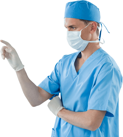 Transparent Male Surgeon Gesture: Pointing at Digital Interface - Download Free Stock Videos Pikwizard.com