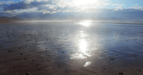 transparent sunlight reflecting on tranquil seashore horizon - Download Free Stock Videos Pikwizard.com