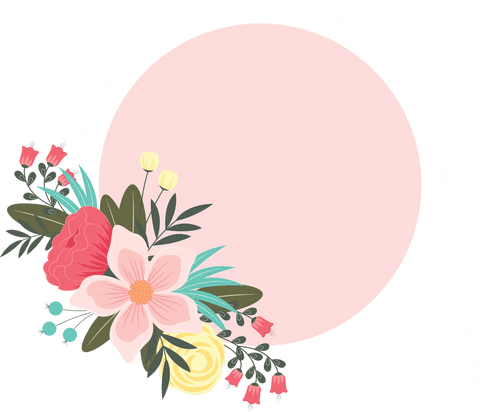 Floral bouquet clip art on transparent background for versatile design
