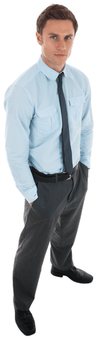 transparent serious businessman standing confidently in formal attire - Download Free Stock Videos Pikwizard.com