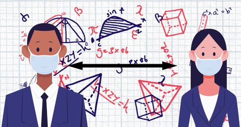 Social distancing in education illustrating safe learning