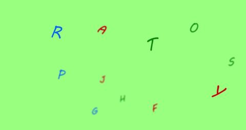 Floating Colorful Alphabets on Green Background - Download Free Stock Images Pikwizard.com