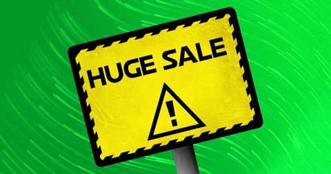 Bright Green Marketing Sale Sign