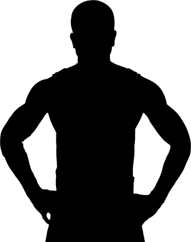 Transparent silhouette of man on transparent background