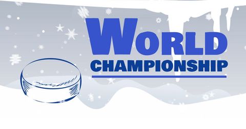 Ice hockey world championship poster design with puck