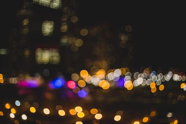 Abstract Defocused City Lights at Night - Download Free Stock Photos Pikwizard.com