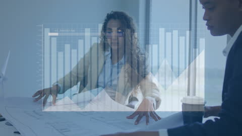 Business Professionals Analyzing Financial Data on Office Desk