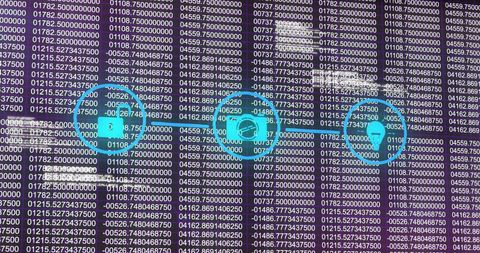 Digital Network with Data Transmission and Glowing Icons - Download Free Stock Images Pikwizard.com