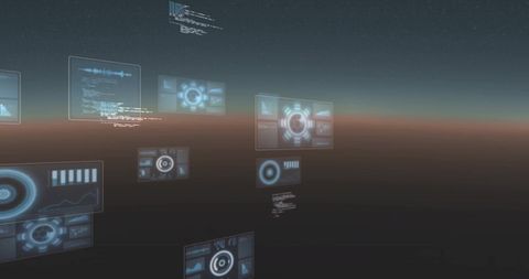Futuristic Digital Interface with Data Processing Conceptual Elements - Download Free Stock Images Pikwizard.com