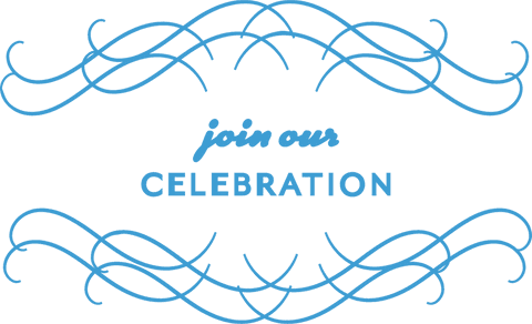 Blue Elegant Invitation Design on Transparent Background