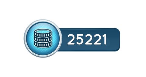 Digital Counter with Coin Icon Displaying Number 25221 - Download Free Stock Images Pikwizard.com