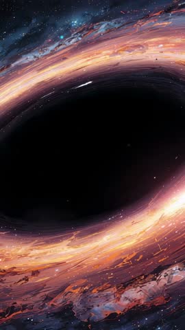 Vertical Vortex: Spiraling Accretion Disk Pulling Gas into Black Hole with Glowing Embers