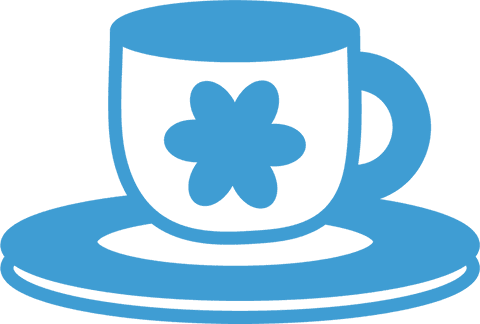 blue cup illustration on transparent background with flower design - Download Free Stock Videos Pikwizard.com