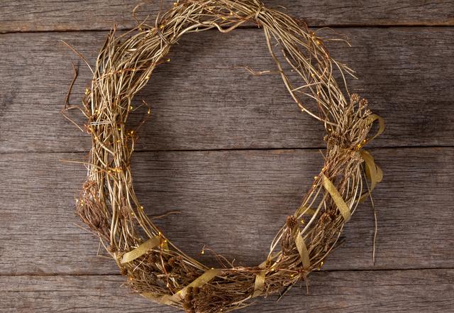Wreath with golden ornament - Download Free Stock Photos Pikwizard.com