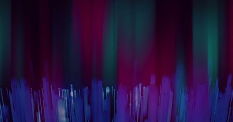 Vibrant Neon Bars with Futuristic Digital Gradient