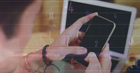 Digital Stock Market Analysis with Smartphone Integration - Download Free Stock Images Pikwizard.com