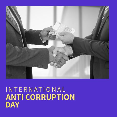 Awareness on International Anti-Corruption Day Dealing Hand-in-Hand - Download Free Stock Templates Pikwizard.com