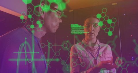 Diverse Tech Workers Enhancing Data Processing in Server Room - Download Free Stock Images Pikwizard.com