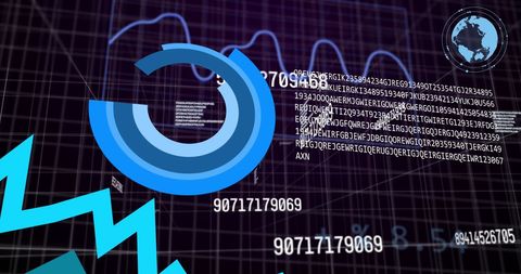 Global Data Processing Visualization with Finance Metrics - Download Free Stock Images Pikwizard.com