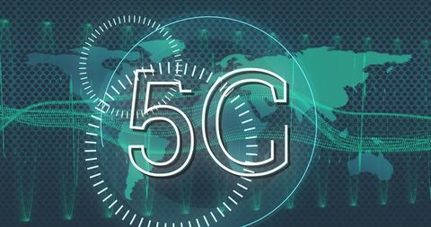 5g connectivity technology with global map overlay - Download Free Stock Images Pikwizard.com
